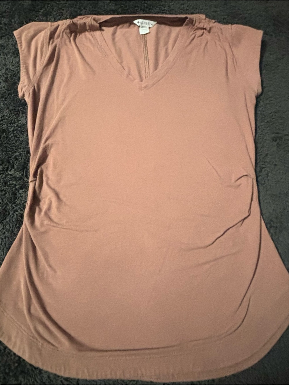 Athleta Dusty Rose V-Neck Short Sleeve Tee